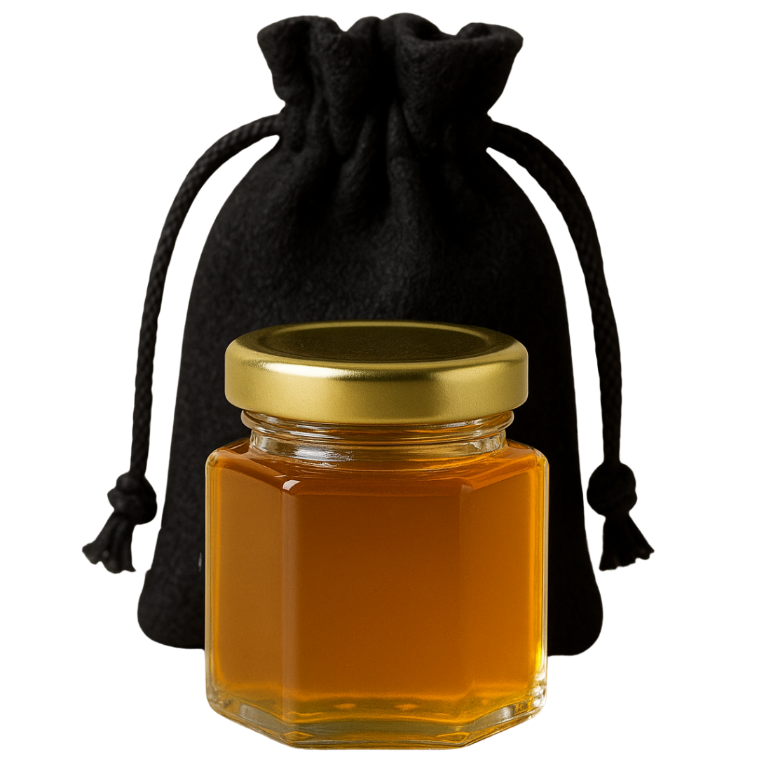 2oz Honey Gift Jar in Velvet Bag